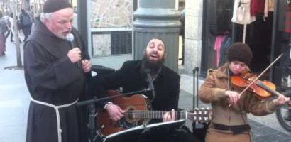 Rabbi And Priest Sing Hallelujah In Jerusalem