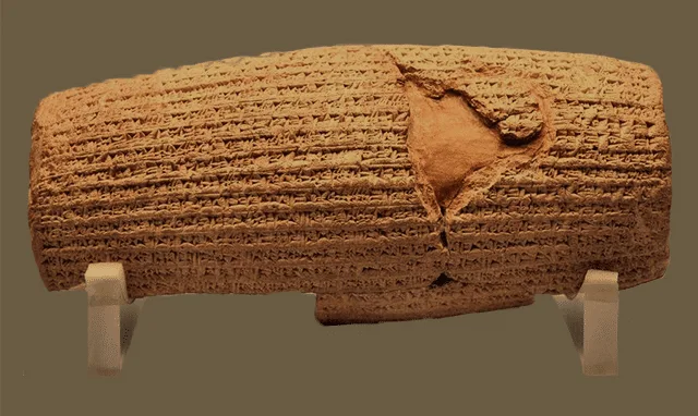 ancient artifact with scripture