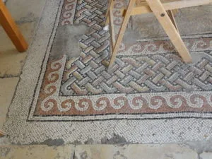 Byzantine mosaic floor at Dominus Flevit