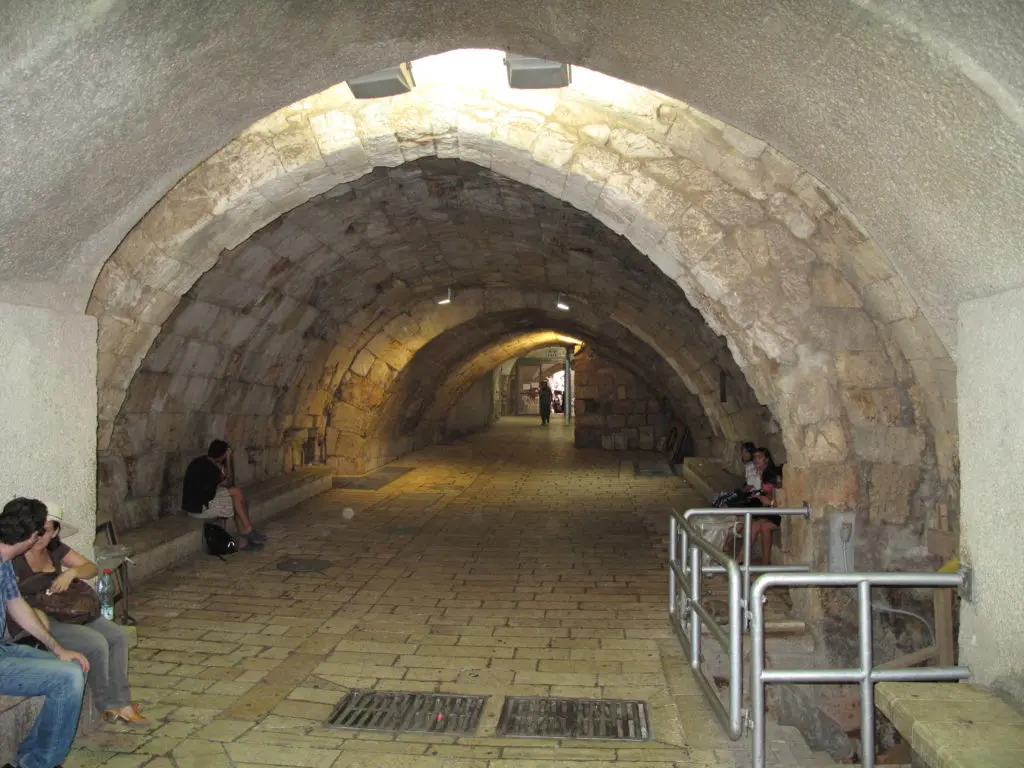 Stone tunnel connecting quarters in Jerusalem's Old City